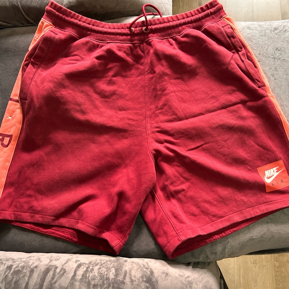 Nike Red and Orange Athletic Shorts